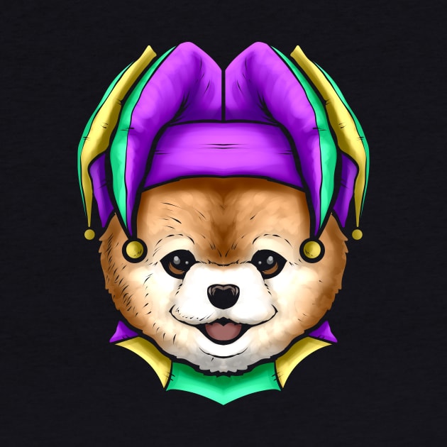 Cute Bear with Jester Hat for Mardi Gras by SinBle